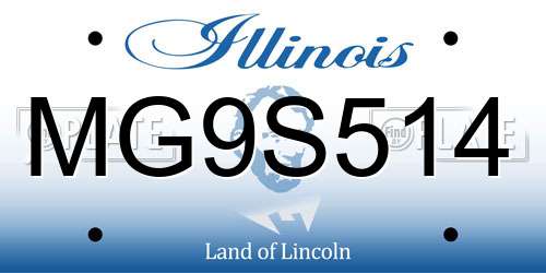 MG9S514 Illinois License Plate
