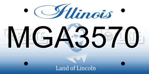 MGA3570 Illinois License Plate