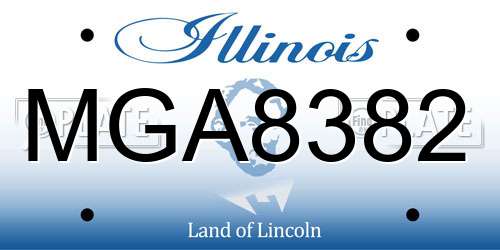 MGA8382 Illinois License Plate