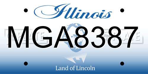 MGA8387 Illinois License Plate