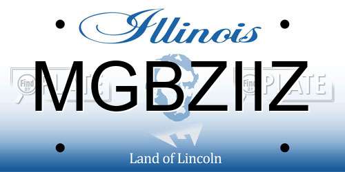 MGBZIIZ Illinois License Plate