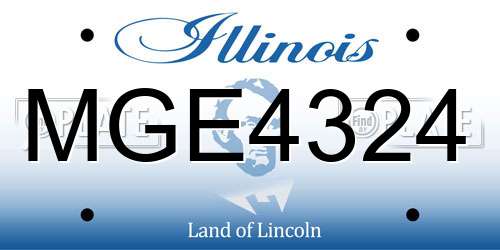 MGE4324 Illinois License Plate