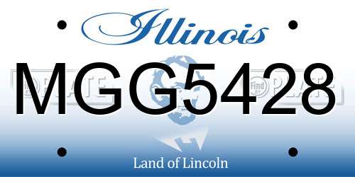 MGG5428 Illinois License Plate