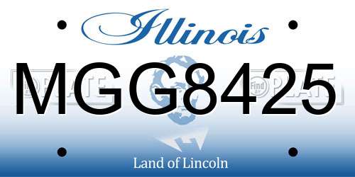 MGG8425 Illinois License Plate