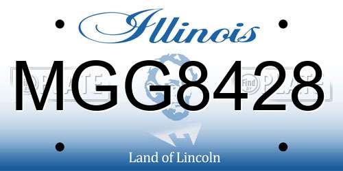 MGG8428 Illinois License Plate