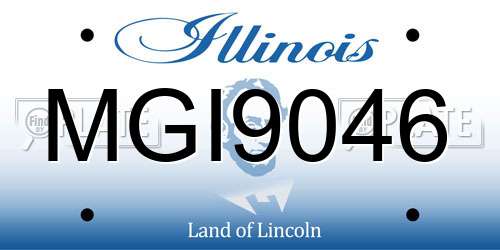 MGI9046 Illinois License Plate