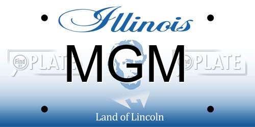 MGM Illinois License Plate