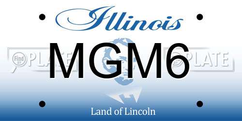 MGM6 Illinois License Plate