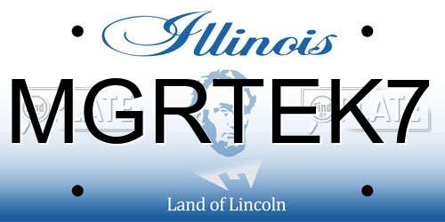 MGRTEK7 Illinois License Plate