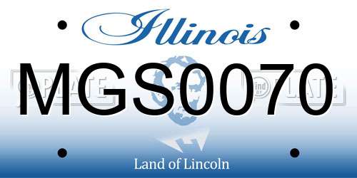 MGS0070 Illinois License Plate