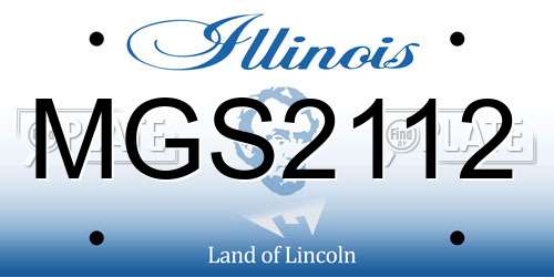 MGS2112 Illinois License Plate