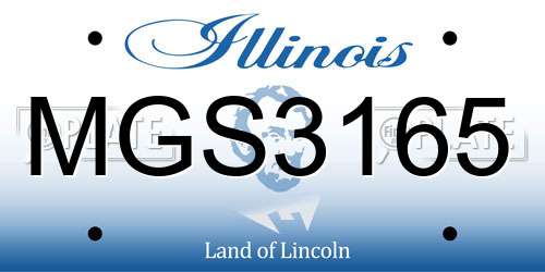 MGS3165 Illinois License Plate