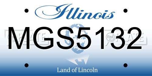 MGS5132 Illinois License Plate