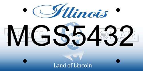 MGS5432 Illinois License Plate
