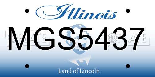MGS5437 Illinois License Plate