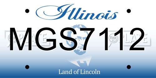 MGS7112 Illinois License Plate