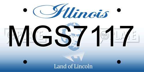 MGS7117 Illinois License Plate