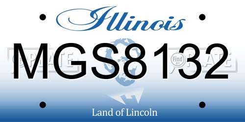 MGS8132 Illinois License Plate