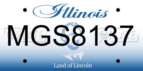 MGS8137 Illinois License Plate