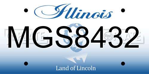 MGS8432 Illinois License Plate