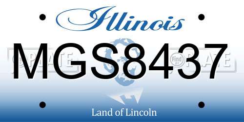 MGS8437 Illinois License Plate