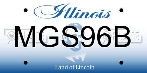 MGS96B Illinois License Plate