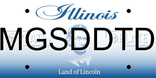 MGSDDTD Illinois License Plate