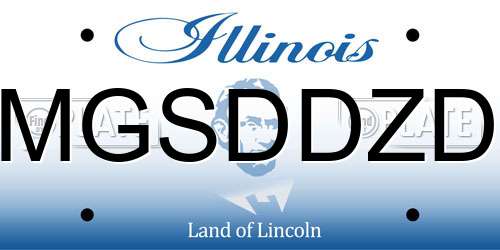 MGSDDZD Illinois License Plate