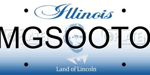 MGSOOTO Illinois License Plate