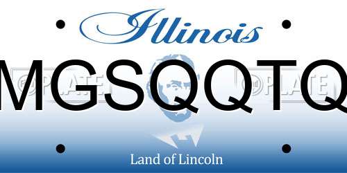 MGSQQTQ Illinois License Plate
