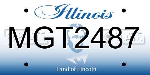 MGT2487 Illinois License Plate