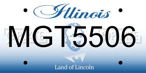 MGT5506 Illinois License Plate