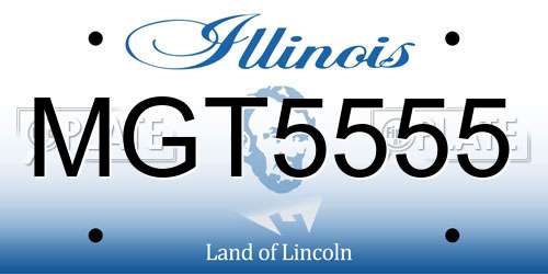 MGT5555 Illinois License Plate