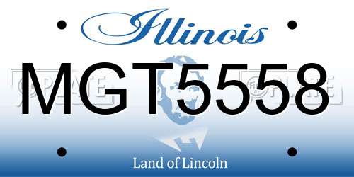 MGT5558 Illinois License Plate