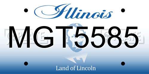 MGT5585 Illinois License Plate