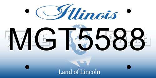 MGT5588 Illinois License Plate