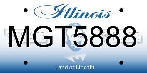 MGT5888 Illinois License Plate