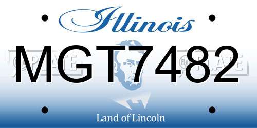 MGT7482 Illinois License Plate
