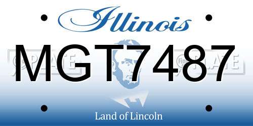 MGT7487 Illinois License Plate