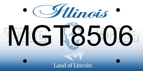 MGT8506 Illinois License Plate
