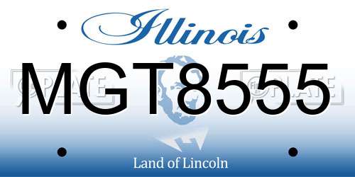 MGT8555 Illinois License Plate