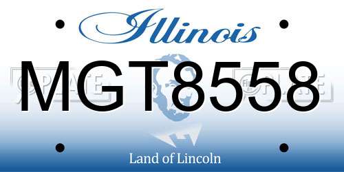 MGT8558 Illinois License Plate