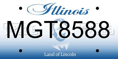 MGT8588 Illinois License Plate