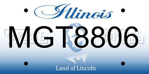 MGT8806 Illinois License Plate