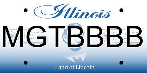 MGTBBBB Illinois License Plate