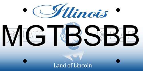 MGTBSBB Illinois License Plate