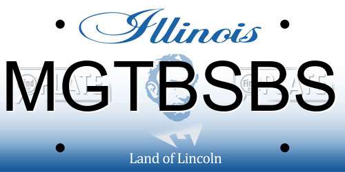 MGTBSBS Illinois License Plate