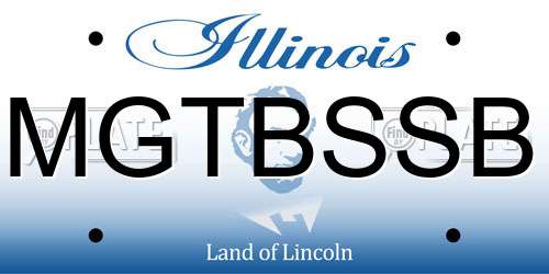 MGTBSSB Illinois License Plate