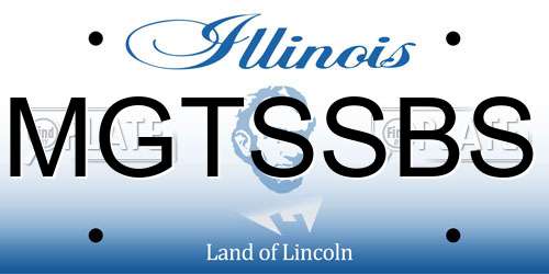 MGTSSBS Illinois License Plate