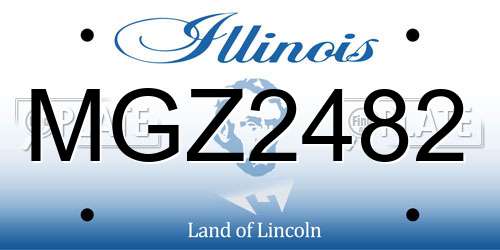 MGZ2482 Illinois License Plate